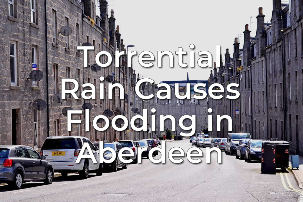 Torrential Rain Causes Flooding in Aberdeen